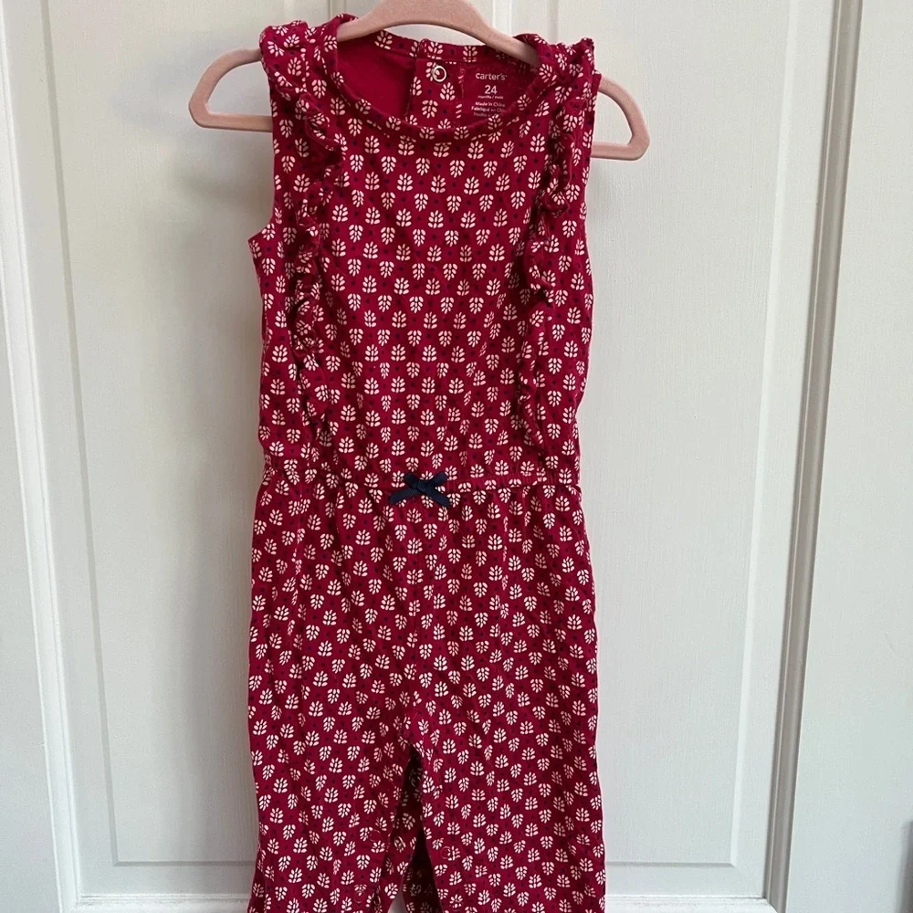 Carters 24M Red Shortsleeve Jumpsuit